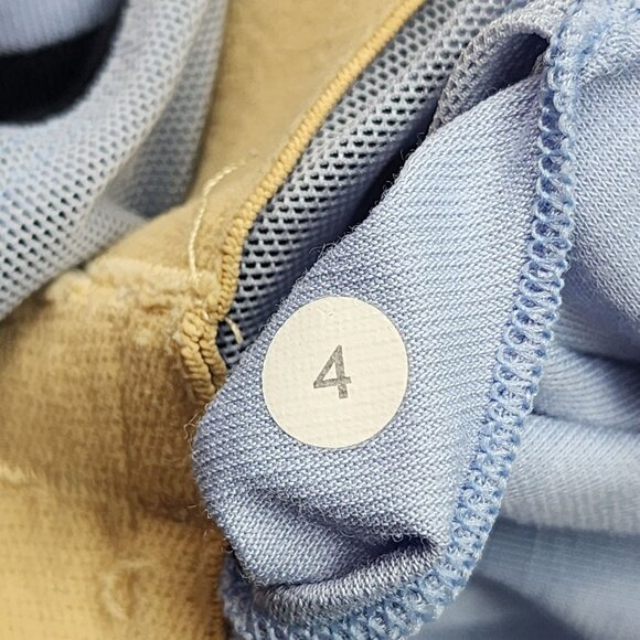 Womens Lululemon Athletic Tank Top Black & Blue Striped Cross-Back Straps Size 4 - Picture 7 of 11